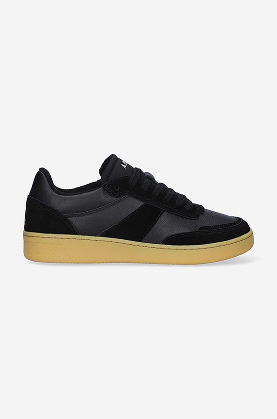 A.P.C. leather sneakers Plain PUAAW-M56112 WHITE low black PUAAW.M56112