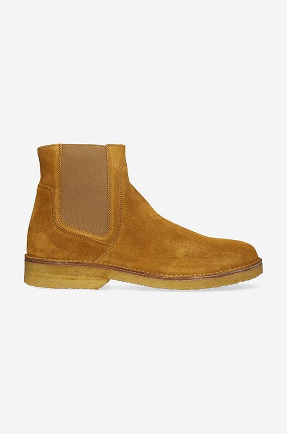 A.P.C. magasszárú cipő velúrból Boots Theodore velúr bőr barna PXBSK.H54252
