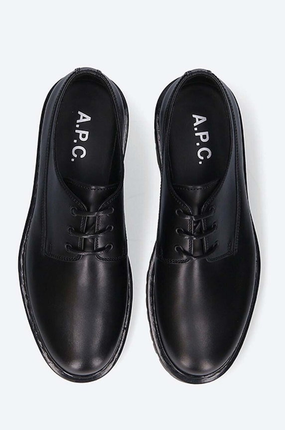 A.P.C. leather shoes Derbies Ambre black PXBAA.H53203
