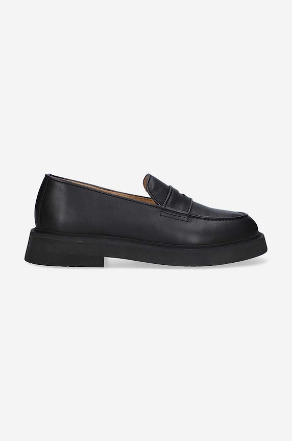 A.P.C. mocasini de piele piele negru PXBAA.H53274