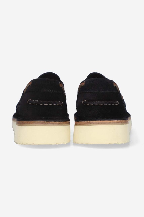 Mokasinke od brušene kože Astorflex Mocassino Allacciato BOATFLEX 724 CUOIO crna BOATFLEX.724