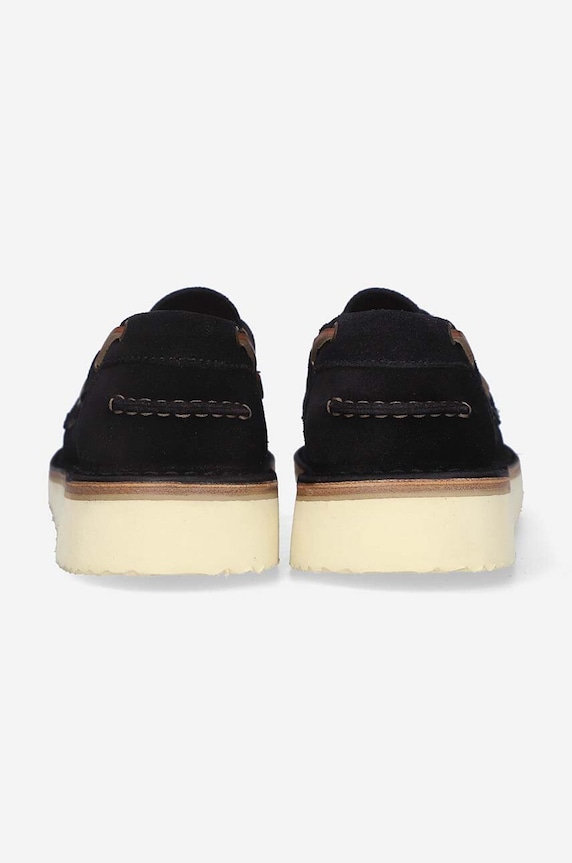 Mokasinke od brušene kože Astorflex Mocassino Allacciato BOATFLEX 724 CUOIO crna BOATFLEX.724