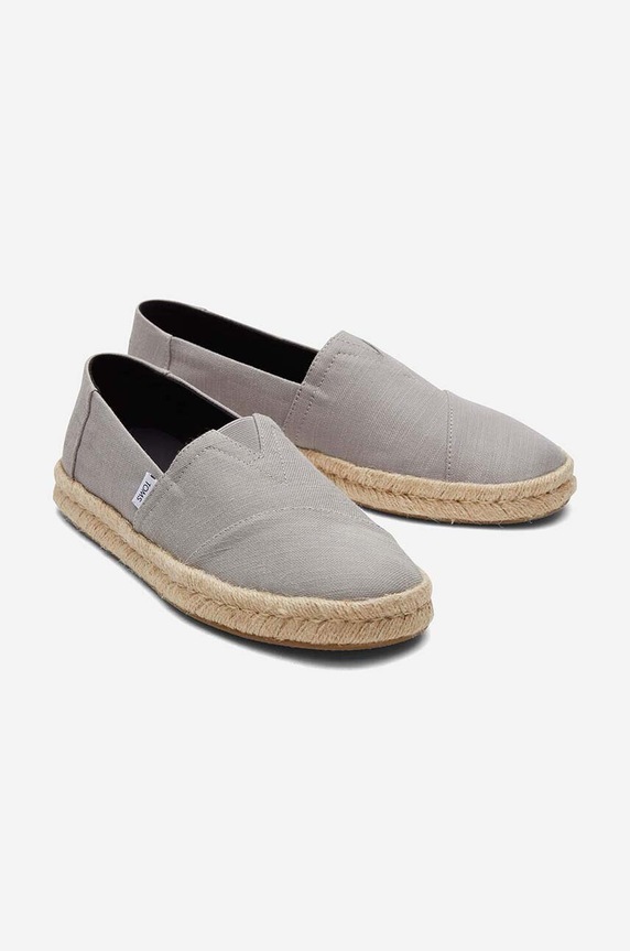 Toms espadrile Alpargata Rope 10019866 gri SS26