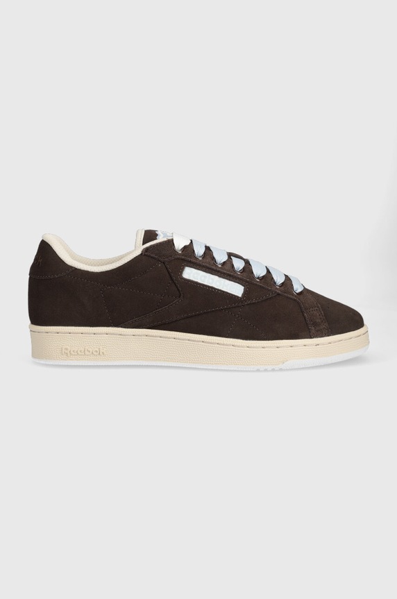 Reebok sneakersy zamszowe Club C niska brązowy HP6471
