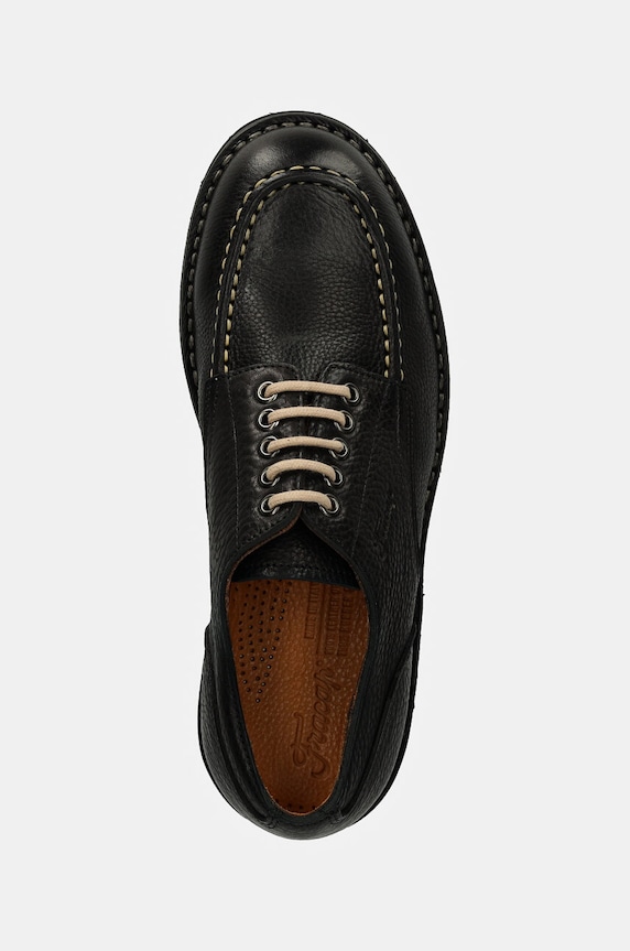 Fracap pantofi de piele Postman Derby negru POSTMANDERBY.G190