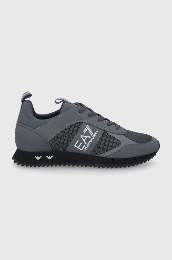 Boty EA7 Emporio Armani imitace kůže šedá X8X027.XK050.Q746
