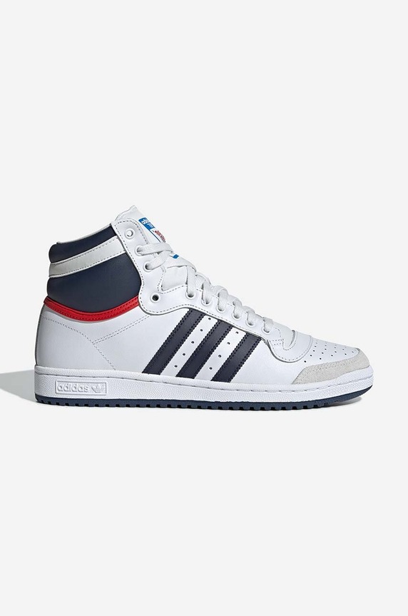 adidas sneakers D65161 Top Ten Hi faux grain leather white D65161