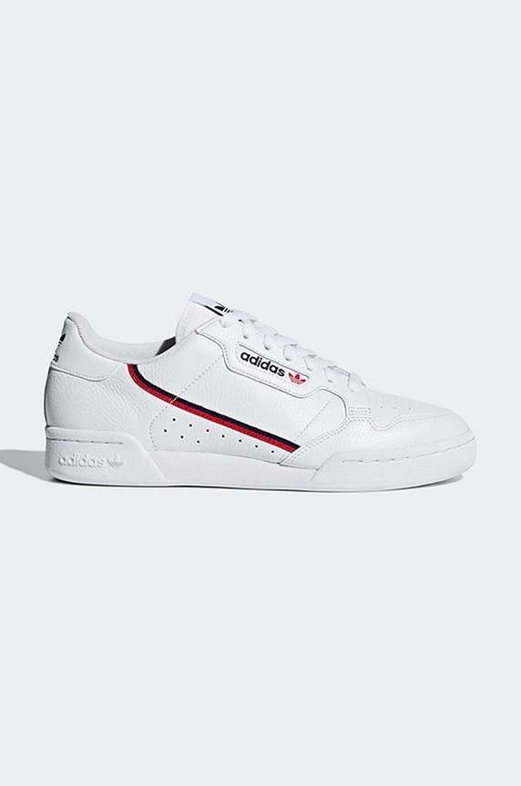 Kožne tenisice adidas Originals Continental 80 imitacija zrnate kože bijela G27706