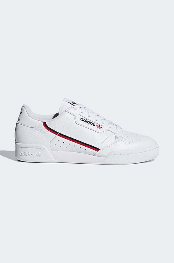 Kožne tenisice adidas Originals Continental 80 imitacija zrnate kože bijela G27706