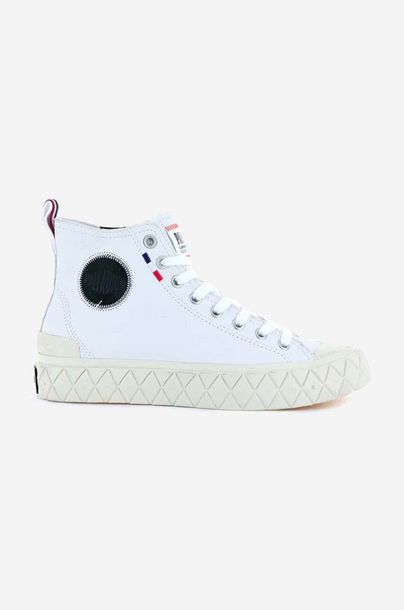 Palladium trampki skórzane Palla Ace Mid Leather UL płaska biały 77174.100.M