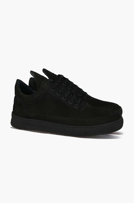 Filling Pieces sneakers din piele întoarsă Low top Ripple negru 30425441861