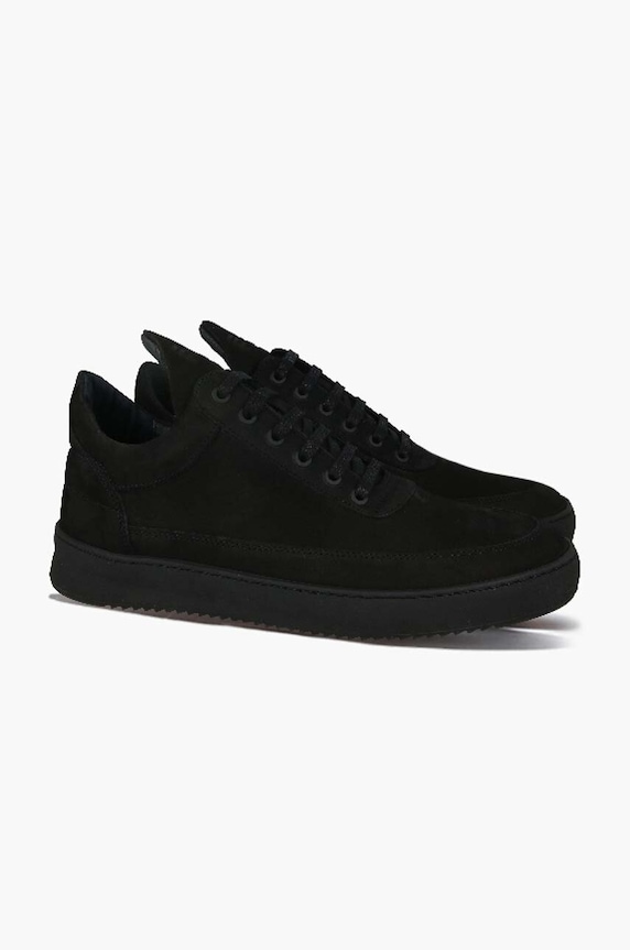 Filling Pieces sneakers din piele întoarsă Low top Ripple negru 30425441861