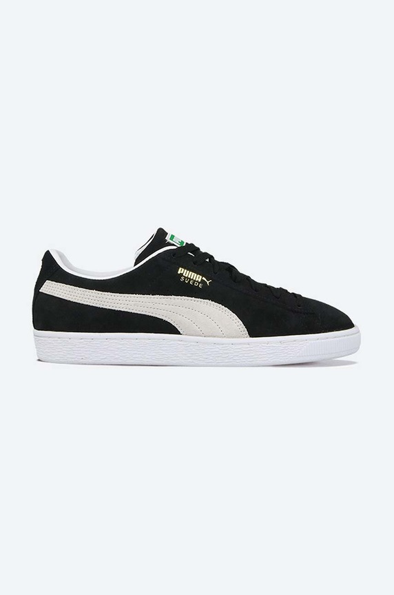 Puma sneakersy zamszowe Classic XXI płaska czarny 374915.01