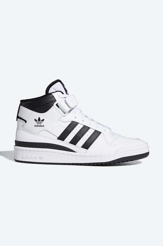Кожаные кроссовки adidas Originals Forum Mid плоская белый FY7939