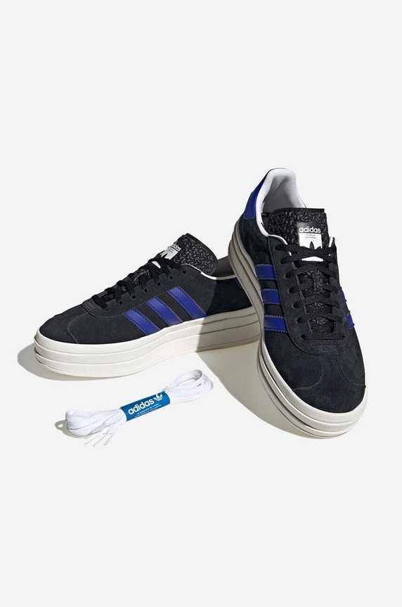 Shoes adidas Originals suede sneakers Gazelle Bold HQ4408 black