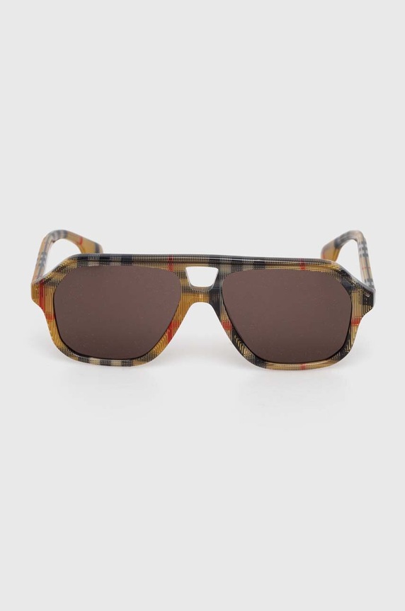 Chłopiec Burberry okulary przeciwsłoneczne pilotki dziecięce 0JB4340 beżowy