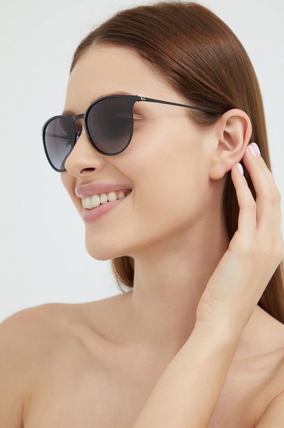 Ray-Ban - Очила 0RB3539 002/8G54 ERIKA METAL черен 0RB3539.002/8G.54