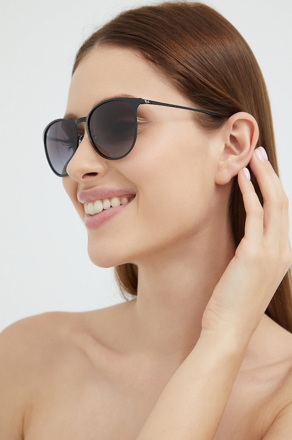 Ray-Ban - Очила 0RB3539 002/8G54 ERIKA METAL черен 0RB3539.002/8G.54