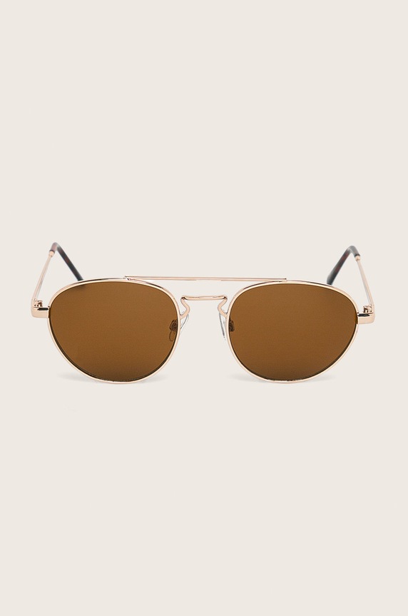 Pieces - Okulary przeciwsłoneczne 17102328 złoty AA00