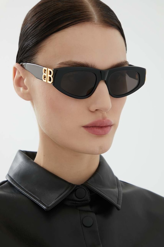 Sluneční brýle Balenciaga kočičí oči černá BB0095S