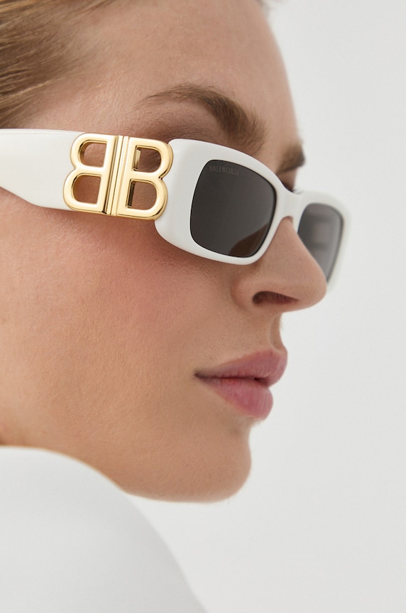 Sluneční brýle Balenciaga jednotná bílá BB0096S