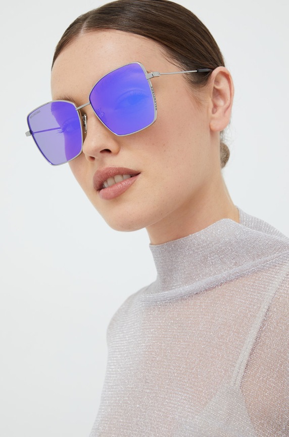 Balenciaga okulary przeciwsłoneczne jednolita fioletowy BB0196SA