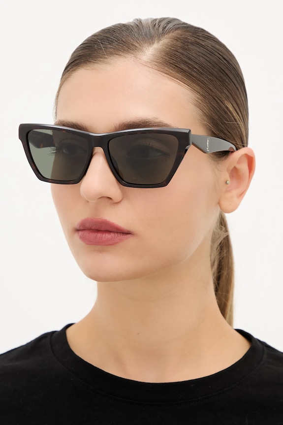 Saint Laurent okulary przeciwsłoneczne jednolita brązowy SL.M103