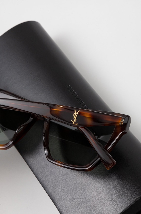 Saint Laurent okulary przeciwsłoneczne brązowy SL.M103