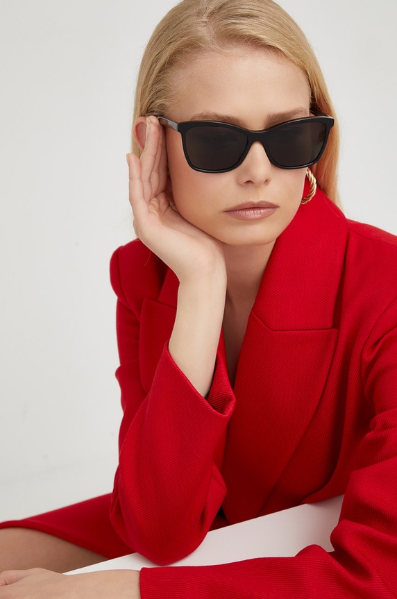 Saint Laurent okulary przeciwsłoneczne jednolita czarny SL.502
