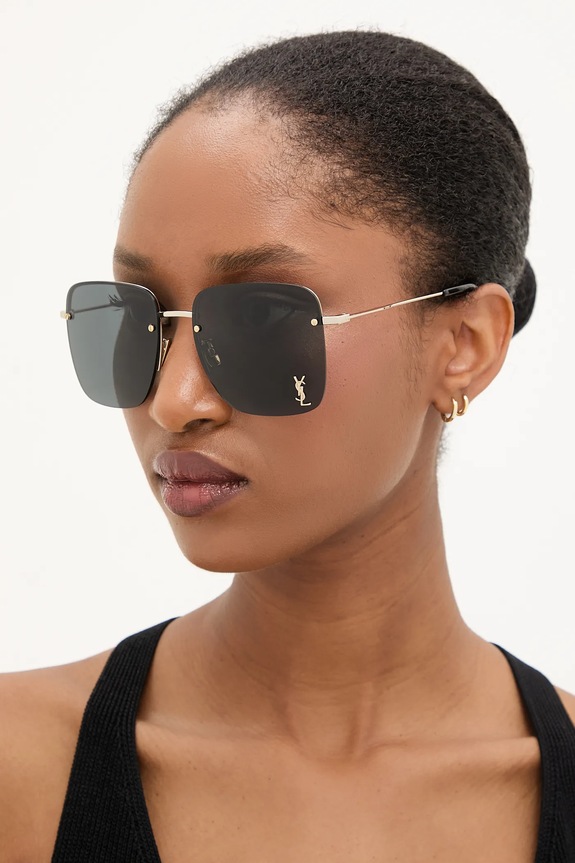 Sunčane naočale Saint Laurent jednobojno zlatna SL.312.M