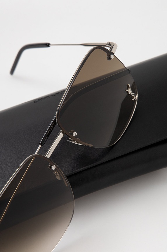 Saint Laurent okulary przeciwsłoneczne SL.312.M srebrny