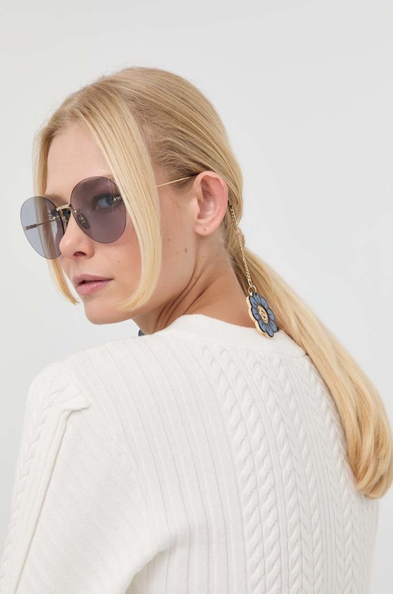 Gucci okulary przeciwsłoneczne okrągłe złoty GG1149S