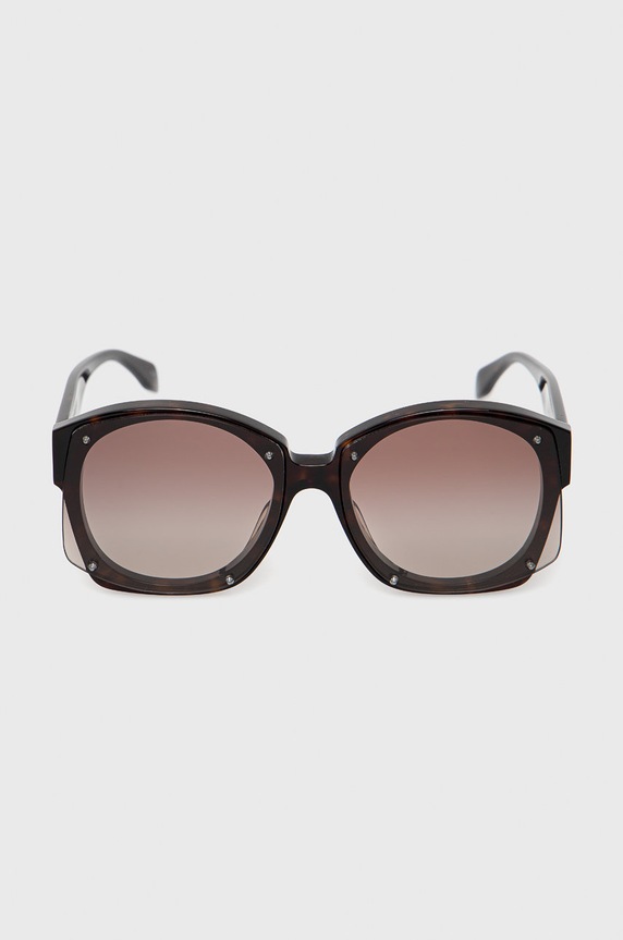 Akcesoria Alexander McQueen okulary przeciwsłoneczne AM0334S brązowy