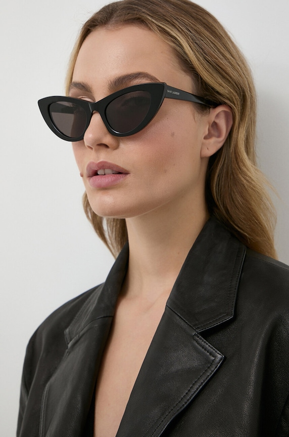 сонцезахисні окуляри Saint Laurent котячі очі чорний SL.213