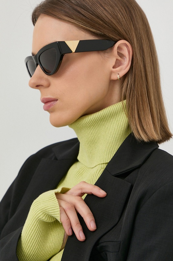 γυαλιά ηλίου Bottega Veneta cat-eye μαύρο BV1176S