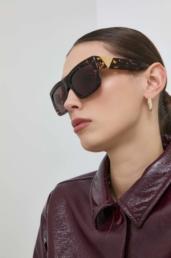 Γυαλιά ηλίου Bottega Veneta BV1178S ορθογώνιο καφέ BV1178S