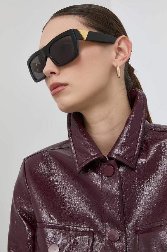 Sunčane naočale Bottega Veneta BV1178S pravokutne crna BV1178S