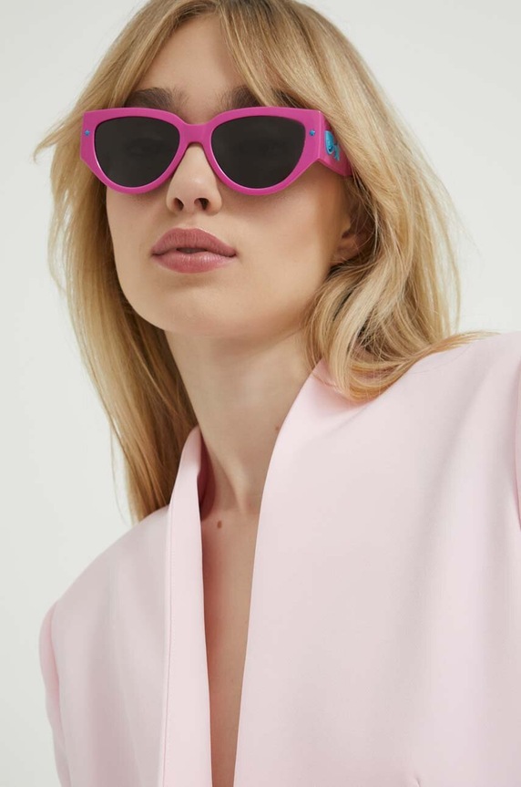 Chiara Ferragni occhiali da sole a tinta unita rosa CF.7014/S