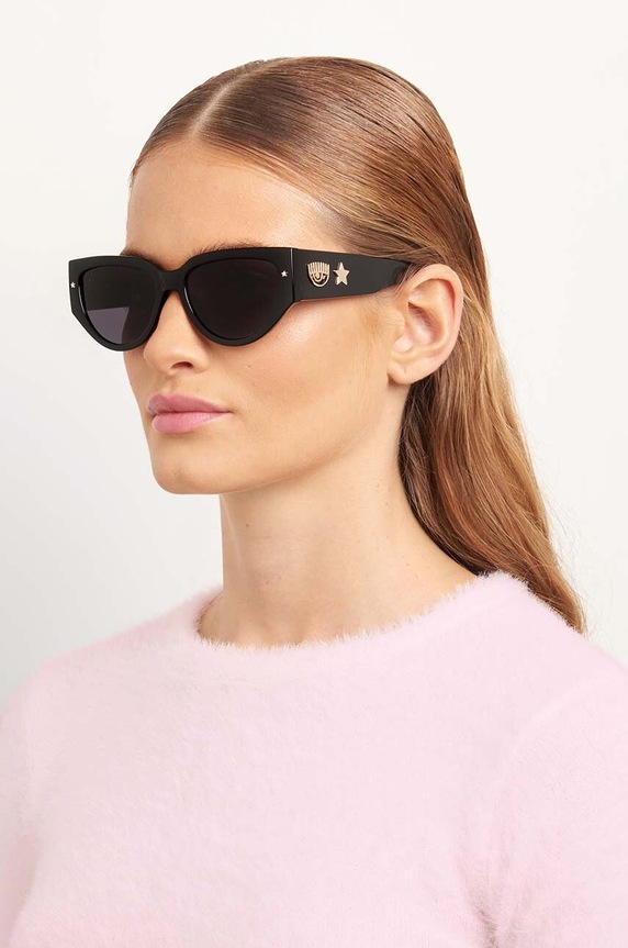 Chiara Ferragni occhiali da sole a tinta unita nero CF.7014/S