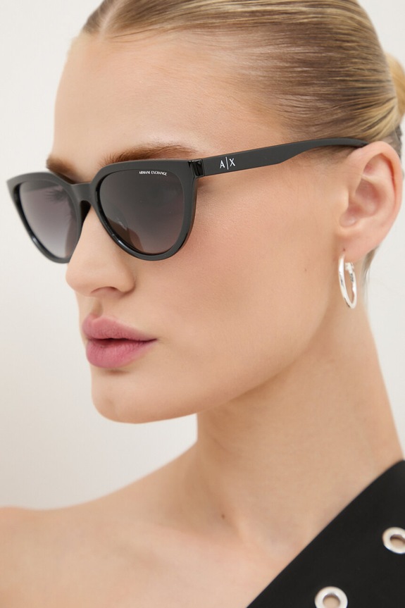 Armani Exchange okulary przeciwsłoneczne jednolita czarny 0AX4130SU