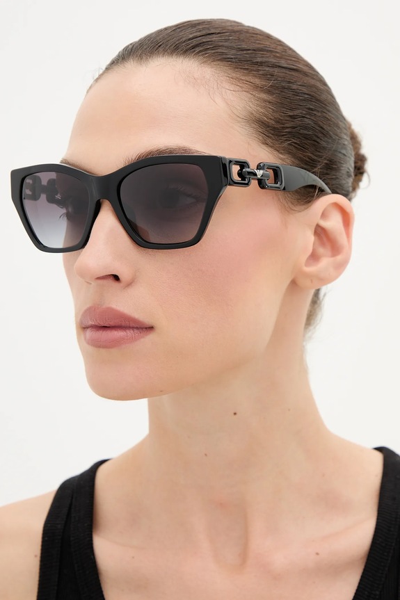 Sluneční brýle Emporio Armani kočičí oči černá 0EA4203U