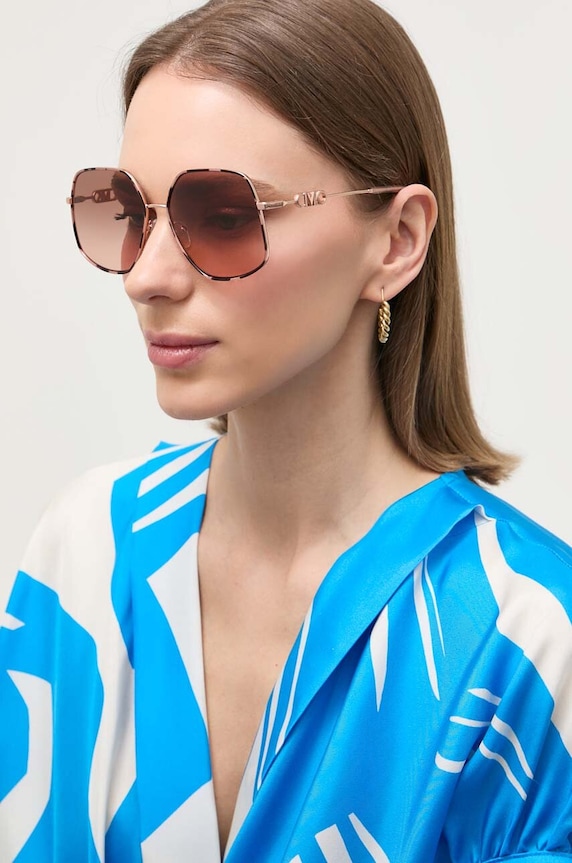 Michael Kors okulary przeciwsłoneczne EMPIRE BUTTERFLY geometryczne brązowy 0MK1127J