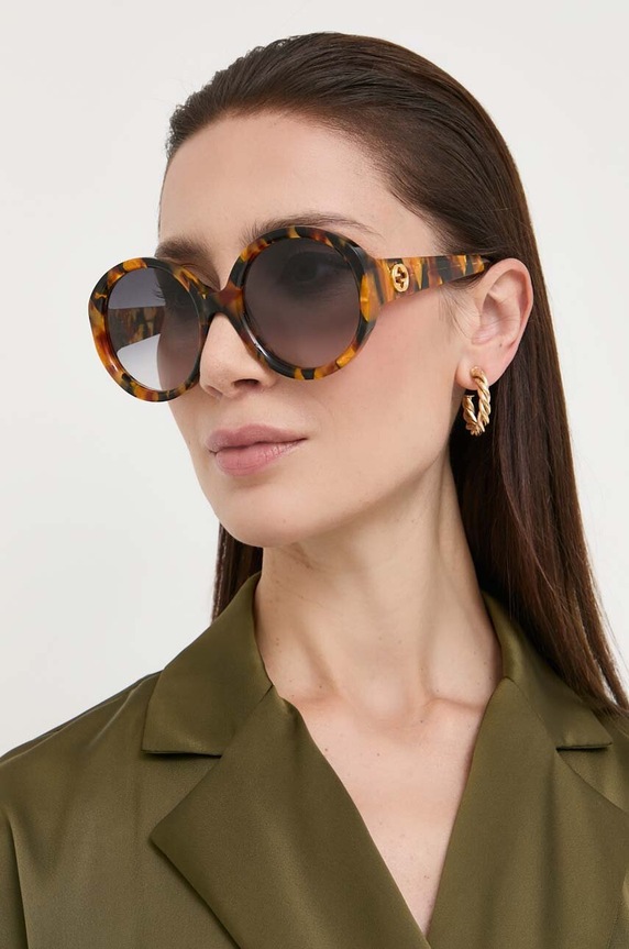 Sluneční brýle Gucci gradientní hnědá GG1256S