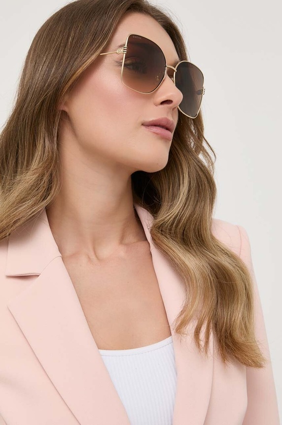 Gucci okulary przeciwsłoneczne jednolita złoty GG1282SA