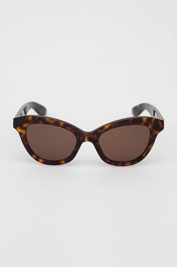 Akcesoria Alexander McQueen okulary przeciwsłoneczne AM0391S brązowy