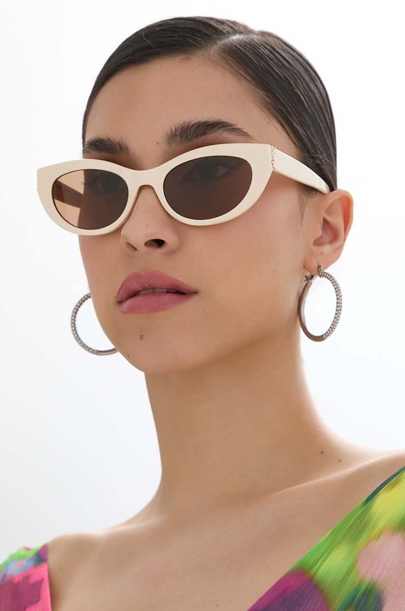Sluneční brýle Saint Laurent jednotná béžová SL.M115