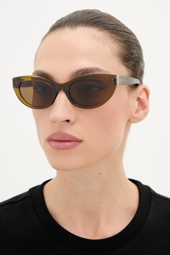 Saint Laurent ochelari de soare uniforme maro SL.M115