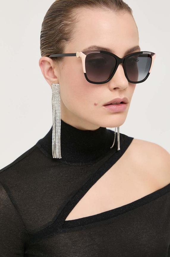 Carolina Herrera okulary przeciwsłoneczne kocie oczy czarny CH.0052/S