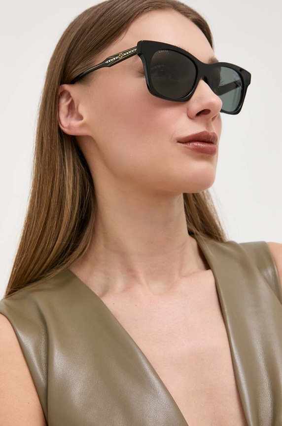 Sunčane naočale Gucci pravokutne crna GG1299S