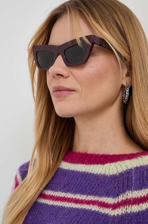 Slnečné okuliare Burberry hladký fialová 0BE4405